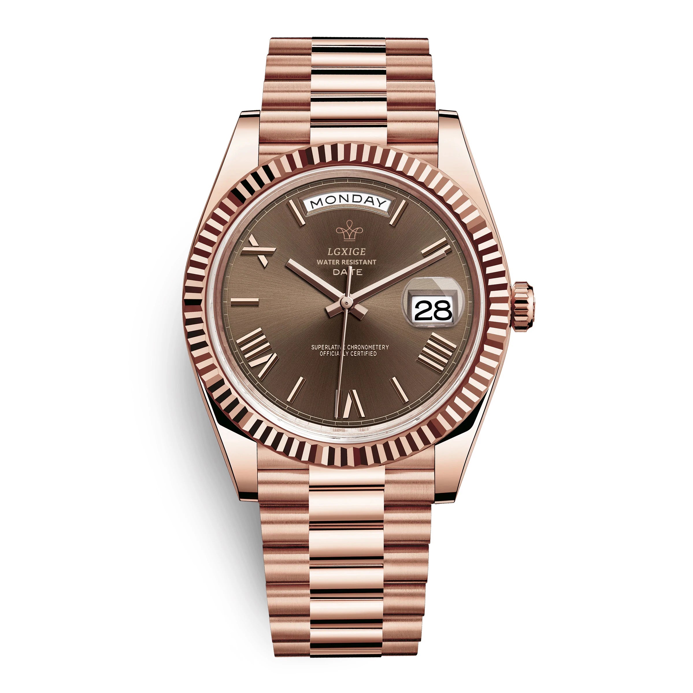 Montre homme CasaLux - Or rose marron