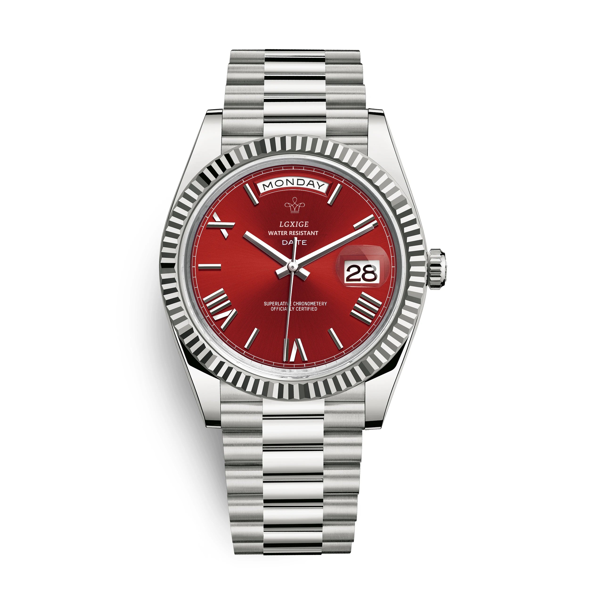 Montre homme CasaLux - Argent Rouge