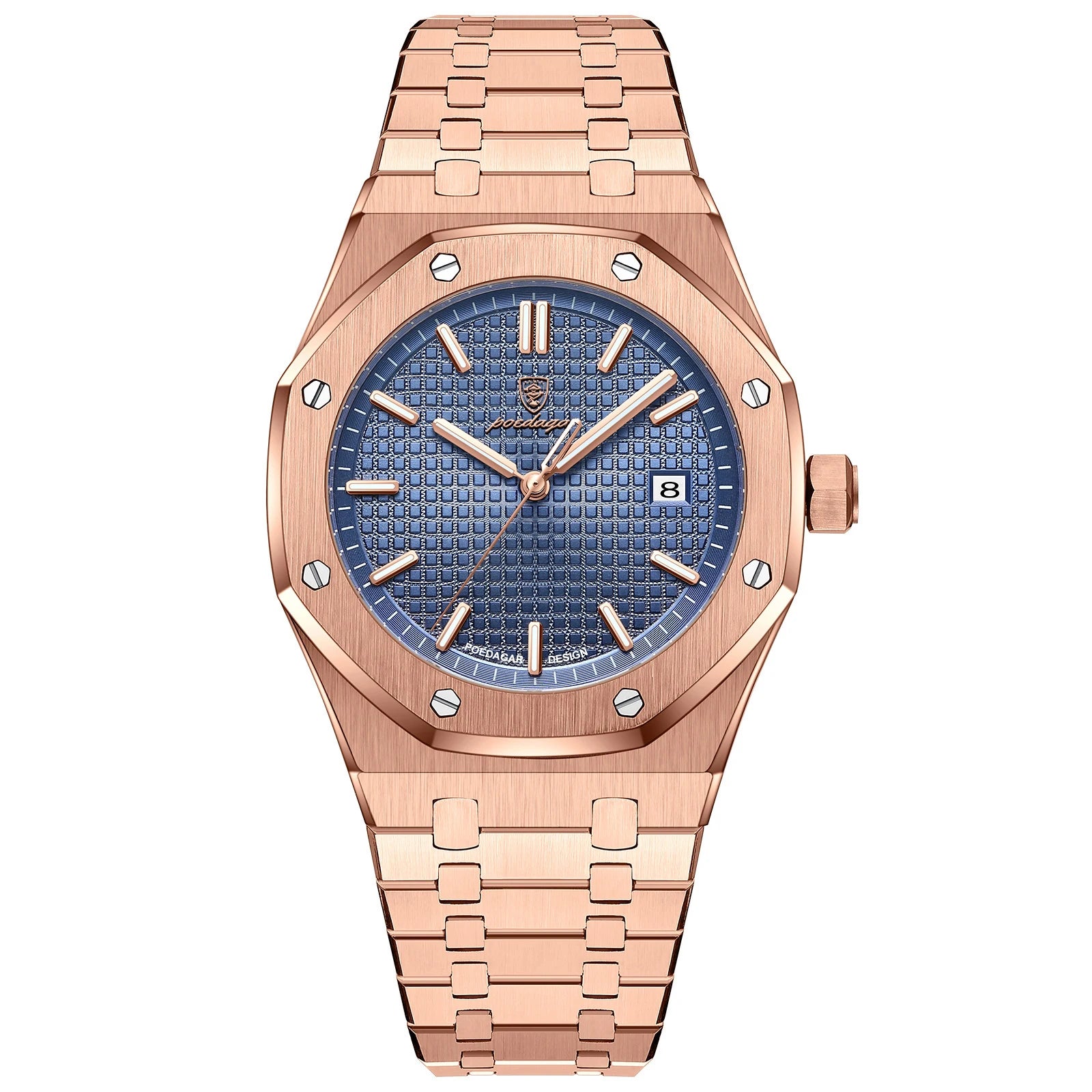CasaLux Royal Men's Watch - RoseGold Blue