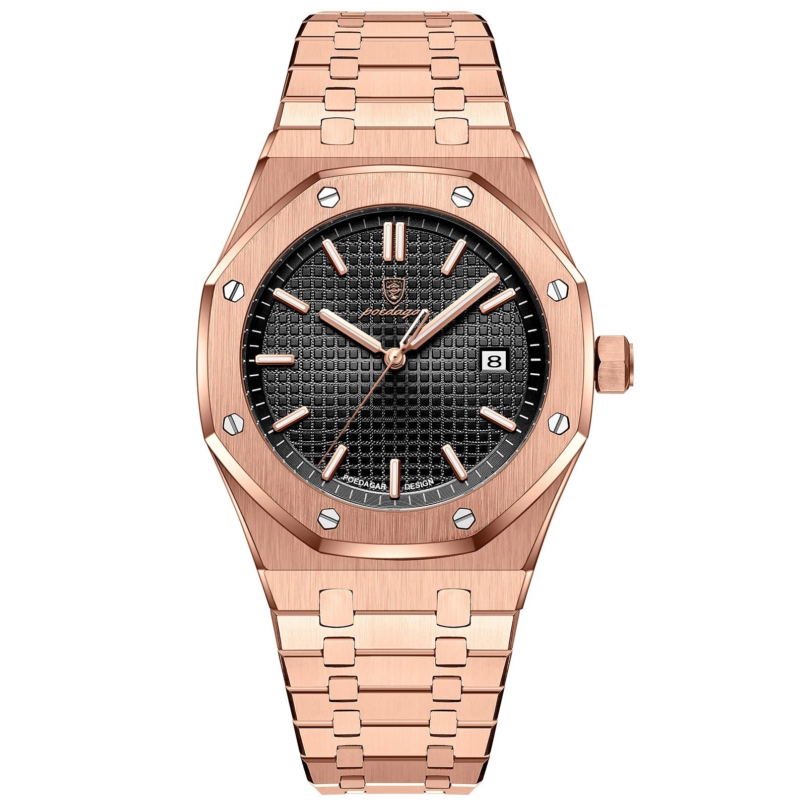 CasaLux Royal Men's Watch - RoseGold Black
